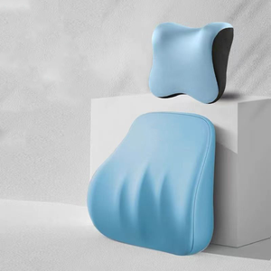 Nouvel ensemble universel de coussin et d'appui-tête en mousse à mémoire de forme pour siège de voiture 2026 avec support lombaire rafraîchissant pour le dos et le cou - Product Image 4