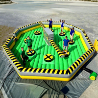 Jeu gonflable d'obstacles Meltdown Machine Wipeout Sweeper Last Man Standing pour fête