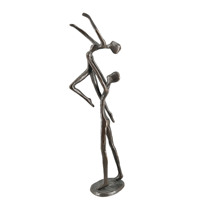 Sculptures métalliques abstraites artisanales de couple dansant, figurine romantique de couple de ballet, cadeau de mariage ou de la Saint-Valentin, ornement