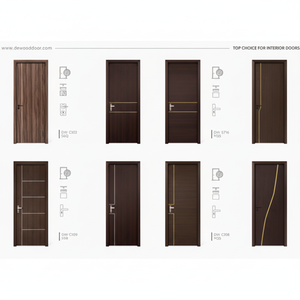 Asie du Sud-Est Marché Dewoo Vietnam Usine Étanche Creuse WPC Porte Design Moderne Surface Finie Ouverture Manuelle - Product Image 1