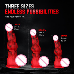 Dildo surdimensionné à nœud fantaisie, plug anal réaliste style chien, jouet sexuel texturé avec base à ventouse, pour adultes BDSM <span class=keywords><strong>gay</strong></span> - Product Image 3