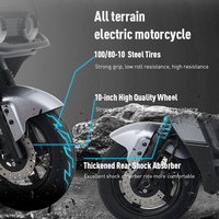 Moto électrique puissante de 1000 W avec une empattement de 1300 mm et une batterie au lithium interchangeable