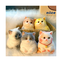 Mainan kucing besar buatan tangan, mainan Taba kucing Squishy besar penghilang stres lembut lucu hadiah