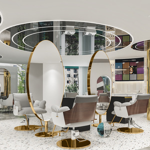 Espejo de Salón con Iluminación LED Premium, Espejo de Pared Grande con Marco Dorado para Peluquería y Salón de Belleza - Product Image 6