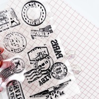 Vente personnalisée de tampons clairs rétro haute qualité pour la fabrication de cartes scrapbooking