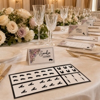 Autocollants pour cartes de menu de mariage, 60 couleurs, icônes alimentaires pour la décoration de table de mariage, anniversaire, baby shower