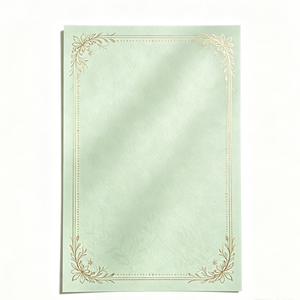 แผ่นพิมพ์ลายดอกไม้สี่มุมแบบหรูหราสำหรับกล่องของขวัญและกระดาษเขียนจดหมาย - Product Image 2