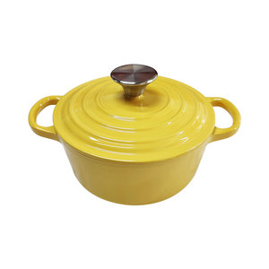 Olla Holandesa de <span class=keywords><strong>Hierro</strong></span> <span class=keywords><strong>Fundido</strong></span> Esmaltada, Fácil de Limpiar, Duradera y Ecológica, con Doble Asa, Apta para Gas e Inducción, para el Hogar, Aire Libre y Camping - Product Image 4