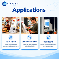 Terminal de point de vente pour chaîne de magasins de proximité, kiosque de libre-service avec écran tactile, caisse enregistreuse Android, ensemble de comptoir d'accueil