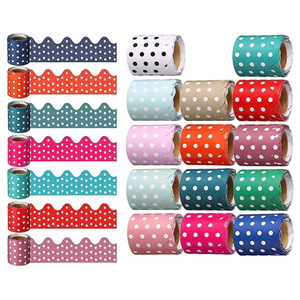 Coloré classe festonné babillard bordures garniture classe retour à l'école tableau noir décoration <span class=keywords><strong>de</strong></span> bureau - Product Image 1