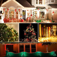 Décoration de Noël, de mariage, de fête, de maison et de jardin, lumière en cuivre à piles, télécommande, 8 modes, étanche, multicolore, à intensité variable