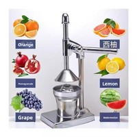 Presse-agrumes manuel, presse-agrumes avec gobelet en acier inoxydable, facile à utiliser et à nettoyer, presse-agrumes pour orange, grenade, citron