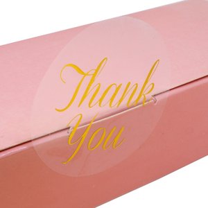 Autocollants transparents en BOPP avec inscription « Merci » en feuille d'or, forme irrégulière, cadeaux de mariage, cadeaux pour la fête nuptiale - Product Image 2
