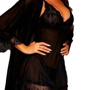 Vestidos Sexy para o Dia dos Namorados 2026, Conjunto de Camisola de Malha Transparente com Almofadas, Roupas Plus Size para Mulheres - Product Image 5