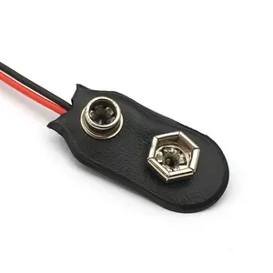 9v bateria botão 9v, suporte da bateria, fivela, suporte de conector com cabo 15cm