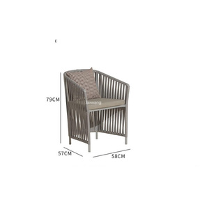 Set Tavolo e Sedie da <span class=keywords><strong>Giardino</strong></span> per Esterni, <span class=keywords><strong>Poltrona</strong></span> da Balcone/Caffè con Seduta Imbottita, Produttore OEM Personalizzato - Product Image 6