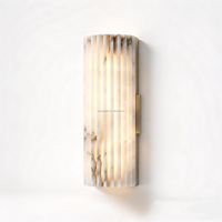 Lampu Dinding Alabaster Gear, Lampu Dinding Desainer Sederhana untuk Dekorasi Dinding Ruang Tamu, Pintu Masuk, Kamar Tidur, dan Samping Tempat Tidur