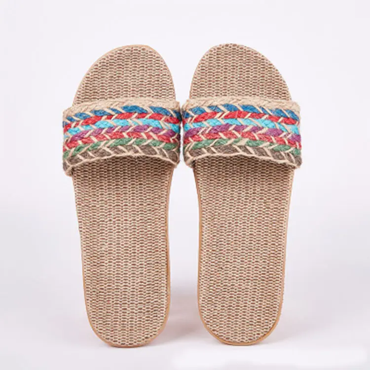 Linnen slippers thuis in de slaapkamer mannelijke en vrouwelijke zomer liefhebbers gladde zachte bodem mode slippers groothandel