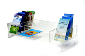 กล่องเก็บไพ่มาห์จงอะคริลิคใสแบบ 2 ช่อง สำหรับวางบนโต๊ะ ใช้ได้กับไพ่อเมริกันและการ์ด - Product Image 5