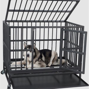 Grande caisse pour chien 48/36/42 pouces Heavy Duty Indestructible Escape Proof Kennel Lockable High Anxiety Double Door Pet Fence - Product Image 2