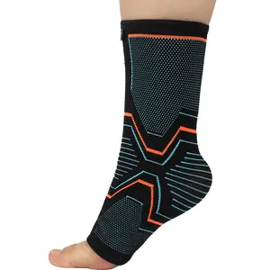 Kaus kaki penyangga pergelangan kaki basket, kaus kaki olahraga untuk kaki terkilir, lengan kompresi pergelangan kaki untuk Tendonitis & Arthritis uniseks