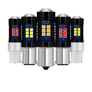 ไฟเลี้ยวเบรกกำลังสูง 10W 15smd 3030 Canbus ไม่ต้องติดตั้งอุปกรณ์เสริม สีขาวธรรมชาติ ใช้ได้กับรถยนต์ทั่วไป 12V 24V 1156 1157 7440 รับประกัน 12 เดือน - Product Image 1