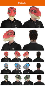 Mascarilla de látex con Logo personalizado, máscara de dinosaurio, dragón de Horror, para fiesta de Halloween, Cosplay, Raptor jurásico, <span class=keywords><strong>Dino</strong></span>, mandíbula móvil, máscaras realistas - Product Image 5