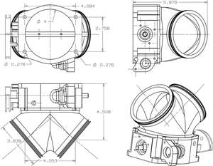 Aksesoris Balap Performa Baru XUECHEN Billet CNC Custom Mesin V8 untuk LS 102mm Sepasang Pengganti Throttle Body 3.5 Inci - Product Image 6