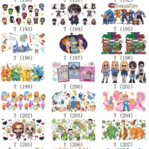 สติ๊กเกอร์ติดแก้วแบบ UV DTF คุณภาพสูง ลายการ์ตูน ขนาด 16 ออนซ์  สติ๊กเกอร์แบบกำหนดเองสำหรับแก้ว Libby และแก้วอื่นๆ - Product Image 5