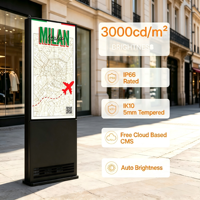 Pantalla Digital para Exteriores IP66 IK10, 3000nits de Alto Brillo, Cristal Antideslumbrante, Montaje en Pared o Independiente