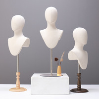 Présentoir de perruque femme FUJIA en mousse pour vitrine de bijouterie, chapeaux, foulards, chemises - Usage adulte