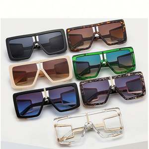 Lunettes de soleil carrées surdimensionnées élégantes rétro tendance 2022, verres dégradés en une seule pièce, lunettes de soleil pour femmes - Product Image 4