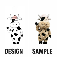 Boneka Plush Lembut Kosong untuk Sublimasi Custom, DIY Printing, Hewan Boneka Isi Dakron untuk Perlengkapan Kerajinan