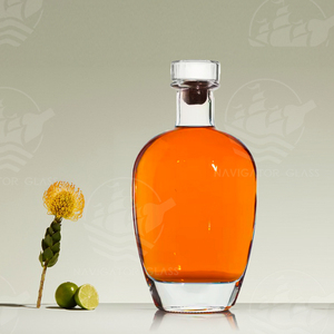 Botella de licor cuadrado de 750 ml Botella de vidrio de vodka de vino de whisky de Ginebra de 750 ml para Ron Brandy - Product Image 4