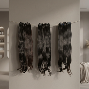 ผมต่อแบบ Remy บริสุทธิ์ผม Remy สำหรับต่อผมผมผมสีดำธรรมชาติผมลอนลึก8นิ้วยังไม่ได้ผ่านกระบวนการ100% อินเดีย - Product Image 1