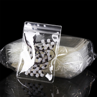 Sacs à bijoux refermables en PVC transparent, sacs à fermeture éclair pour boucles d'oreilles, colliers, bracelets, emballage