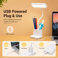 Lampe de table à température de couleur réglable, 3 couleurs, protection des yeux, lampe de bureau LED rechargeable pour l'étude, la lecture, le bureau à domicile