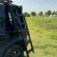 HUIJIE Échelle pliante robuste en aluminium noir pour accès latéral au toit extérieur, compatible Jetour T2 tout-terrain, directement de l'usine OEM