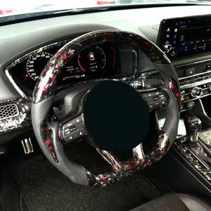 Volante de Carreras con Bandeja para Volante de Fibra de Carbono Forjada, Control Universal para Honda <span class=keywords><strong>CRV</strong></span> - Product Image 1