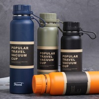 Hervidor deportivo de acero inoxidable de gran capacidad de 850ml para exteriores con red de té 304, taza de pulverización de conservación de calor al vacío de plástico