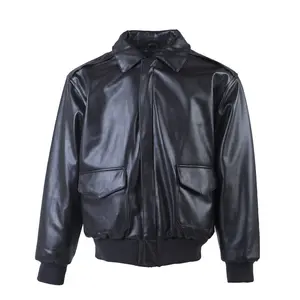 Leather PU Jackets OEM Custom Design Classic Motorcycle Leather Jacket Bikers Men Vegan Zip Up Leather PU Jackets For Men