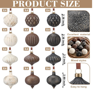 Plastic Christmas Tree Neutral Home Decoration Ring Hanger, Brown Retro <b>Large</b>-sized Christmas Decoration, Shatter-proof Tree - Product Image 3