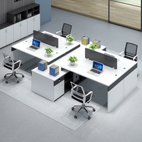 Poste de travail moderne pour ordinateur, petite Table de travail, bureau en bois pour 2 personnes, bureau du personnel