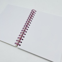 Cuaderno Espiral A5 con Dibujos Animados de Gatos y Peces, 80 Hojas, Papel Grueso que No se Corre, Apertura Plana, Diario para Niños, Material Escolar