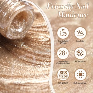 Gel magnético para uñas con efecto brillante, semipermanente, removible en remojo, para manicura UV, barniz para arte de uñas, gel para uñas de otoño/invierno, ¡en oferta! - Product Image 6