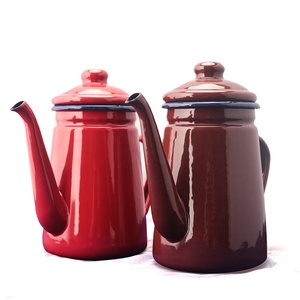 Biểu Tượng Tùy Chỉnh Cổ Điển Sứ Men Cắm Trại Cà Phê Trà Nồi Đặt 5 Pcs Ngoài Trời Retro Men Nồi Nước Cốc Cốc Tùy Chỉnh Hoa In Ấn - Product Image 1