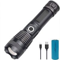 Usine En Gros XHP50 Camping Randonnée Torche Puissance Lumineuse Superbe Rechargeable Tactique Lampe De Poche LED