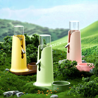 Bouteille d'eau pour hamster avec support et bol de nourriture, abreuvoir à roulement à billes pour hamster syrien, hamster doré, petits animaux