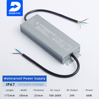Ultra ince 12V/24V 2.5A - 25A 60w 100w 200w 300w 400w Ip67 ince Led anahtarlama su geçirmez güç kaynağı trafo