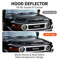 Déflecteur de capot avant aérodynamique pour Toyota FJ Cruiser, ajustement direct, noir brillant, en plastique PC, protection de capot, pare-roc